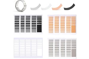 NITAIUN Ajustador de tamaño de Anillo Invisible Protector de joyería de Tamaño de Anillo Espaciador para Fijar Anillos Anchos 8 Tamaños 4 Colores para Cualquier Sueltos Anillo (16 Hojas)