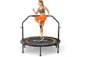MERACH Trampoline Fitness - 102cm/122cm Mini Trampolines Pliables Charge maximale 330 LB, Trampolines Adulte Trampoline Interieur Silencieux