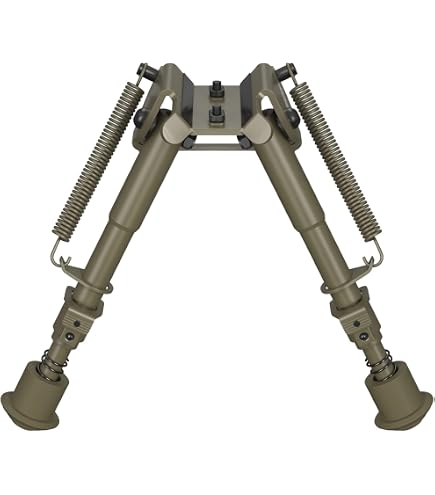 Bipied V8 Airsoft Réglable 6.5-9 Pouces - Inclinaison 360° Pour Rail Picatinny - Avec Pointes Et Clé Allen