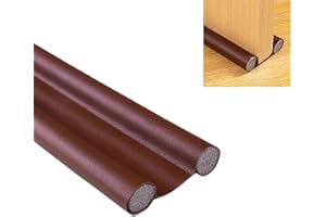 JGR SELECT Burlete Puerta Entrada - Burlete Espuma Doble - Aislante contra Corrientes de Aire, Frío, Luz, Insectos, Ruido (Marrón)