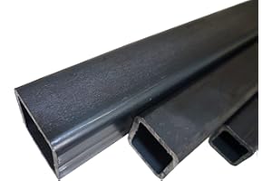 B&T Metall Stahl Vierkantrohr 50 x 50 x 3 mm in Längen à 2000 mm +0/-3 mm Quadratrohr ST37 schwarz roh Hohlprofil Rohstahl