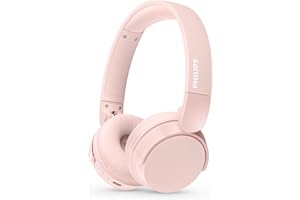 Philips TAH4209PK Cuffie On-Ear wireless bluetooth leggere con isolamento acustico passivo - 55 ore di riproduzione, suono naturale, chiamate chiare, bassi dinamici, 2 ore di carica USB-C- Rosa