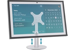 PITELUMEON Swivel & Tilt Stand for Show 15/21, Matte Black Aircraft-Grade Aluminum Ajustable Show 15 Stand, 6.3-9.5" Height-Adjustable, No Tools Required, Stable Centered Rod Design for Workshop,Home Gym,Bedroom