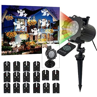 ChangM éclairage LED effet avec 16 dessins, dynamique / statique, 3 vitesses de marches, intérieur / extérieur IP65, 6 heures minuterie, Lumiere De Noël Projecteur, LED Lampe De Projection, Projection de LED RGBW lampe d'ambiance, projecteur lampe de…