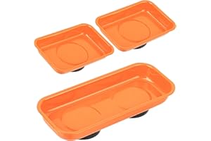 3 Pcs Bandejas Magnéticas para Tuercas y Tornillos, Bandeja Magnética de Acero Inoxidable para Piezas Herramientas Taller Mecanico Brocas Herramientas Metálicas(9,5 x 6,5 x 2,5 cm,15 x 6,5 x 2,7 cm)