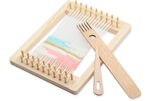 Niktule Weaving Loom Kit Weaving Loom for Adults Kids?Small Loom?Multi-Craft Large Lap Frame Loom Weaving Kit Weave Loom Set Children Blanket Loom Frame 2015cm