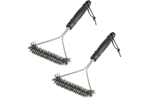 BBTCXJS 2 Pcs Brosse Barbecue, Brosse de Nettoyage Triangulaire, Brosses de Nettoyage pour Grille de Barbecue, Brosses à Barbecue, Brosse BBQ, Brosse Metallique Barbecue pour Accessoire Barbecue