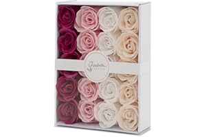 Isabelle Laurier - Coffret cadeau luxe 20 roses de bain - Bombe de bain, Confettis pétales de Rose parfumés - Cadeau Femme