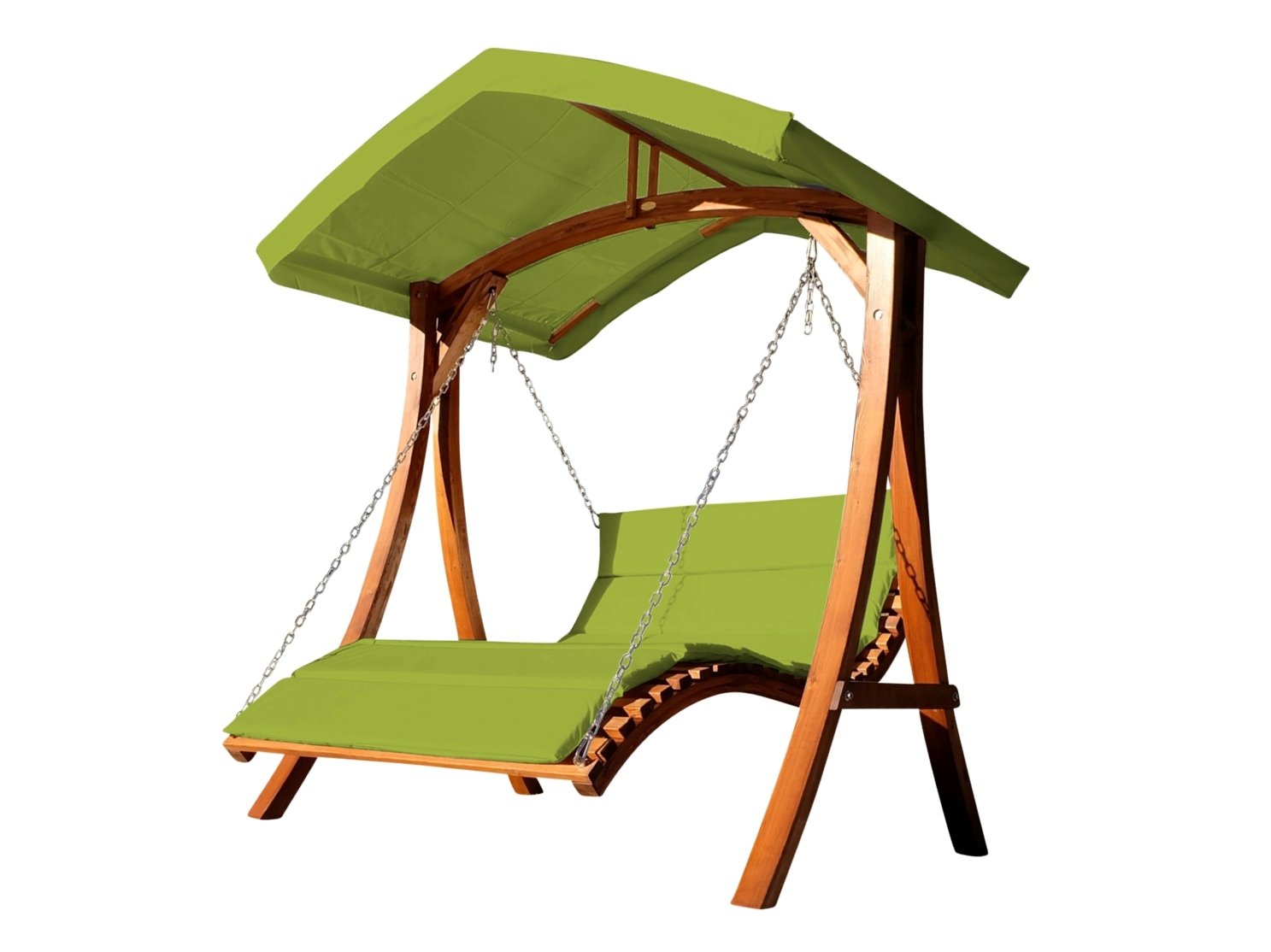 Design Hollywoodliege Doppelliege 'Aruba' aus Holz Lärche mit Dach von AS-S – Bild 3