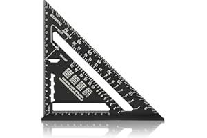 Jadeshay Righello Triangolo Metrico - Lega di Alluminio Sistema metrico Righello Quadrato goniometro Mitra, Line Scriber High Precision Engineer Carpenter Strumento di Misura (Taglia : 7 inch)