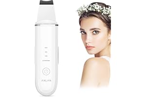 Nettoyeur de Peau Ultrasonique 4 en 1 ANLAN Épurateur de Peau pour le Visage - Nettoyage en Profondeur, Gommage Vibrant, Soins du Visage et Élimination des Points Noirs