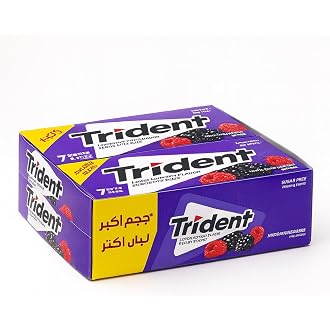 Trident Mixed Berries Sugar Free Chewing Gum By Cougar ...