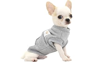LOPHIPETS Hunde-Sweatshirt aus Baumwolle, für kleine Hunde, Chihuahua, Welpen, für kaltes Wetter, grau/XS