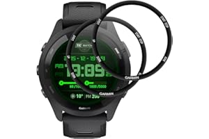IQShield Verre Trempé pour Garmin Forerunner 265, Haut Définition Protection écran, Vitre Protection de Anti Rayures, 3D Couverture Complète, Haute Sensibilité, Sans Bulles- 2 Pièces