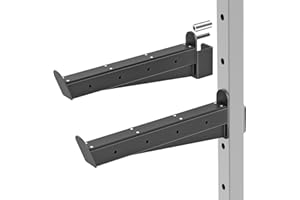 Kipika Brazos de Seguridad para 2" x 2" y 3" x 3 Power Racks con Orificios de 5/8" o 1" - Ajustable y fácil de Instalar - Juego de 2