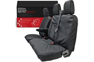 Xtremeauto Tailored Fit For Ford Transit Seat Covers - Heavy Duty Waterproof Seat Covers For Ford Transit Van 2014-2025 Driver & Double Passenger Zipped Nylon Water proof Van