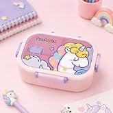 2 B&ouml;lmeli 304 Paslanmaz &Ccedil;elik &Ccedil;ocuk Beslenme Kabı, Kilitli Lunch Box,Pembe