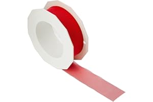 PRÄSENT C.E. Pattberg Sheer Organza Ribbon Red, 27 Yards Gift Wrap Ribbon, 1 inch Width, Accessories for Decoration & Handicrafts, Decoration Ribbon for Presents, for Every Occasion