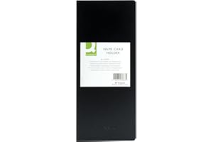 Q-Connect Polypropylene Name Business Card Holder 96 Card Black