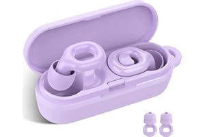 IDE11 Bouchons d'oreille Anti-Bruit en silicone souple 35 dB, idéaux pour les voyages Sommeil, le travail et concentration avec 7 bouchons d'oreilles réutilisables XS/S/M/L et étui Concert & Festivals
