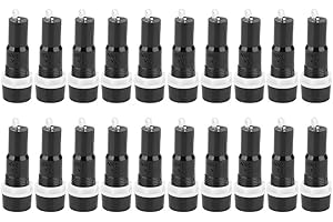 VIAGASAFAMIDO 20 Pezzi Nero 10A/250V 5x20mm Portafusibili Elettrico Pannello a Cavallo con Vite Berretto Protezione per Tubo Fusibili Bicchiere