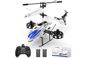 DEERC Remote Control Helicopter, 4.5CH Lateral Drift RC Helicopters W/Light, 22 Min Play, Altitude Hold, Gyroscope, 2.4GHz Toy for Beginner Boys Girls