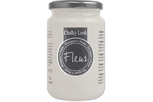 FLEUR DESIGNER'S PAINT | Pittura ad Acqua, Effetto Gesso Naturale, Extra Opaca, Fleur Chalky F73, Colore Mr Grey, Made in Italy, Formato da 330 ml