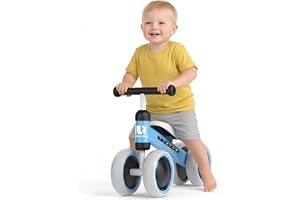 Curvaso Baby Balance Bike 4-Wheel No Pedal Toddler Ride-On Toy | First Bike for 1-2 Year Old Boys & Girls | Walker & Birthday Gift