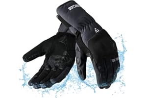 RUNSNAIL 2KP CE Guanti Moto Invernali per Uomini e Donne, Guanti per Moto Impermeabili, Guanti per Motociclisti Lunghi, Guanti Touchscreen per BMX ATV MTB Riding, Racing su Strada