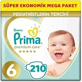 Prima Premium Care Bebek Bezi Beden:6 (13+Kg) Extra Large 210 Adet S&uuml;per Ekonomik Mega Pk