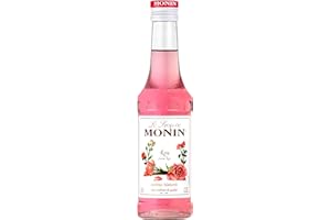 MONIN Sirop de Rose pour Vin, Cocktail, Limonade et Vins aromatisé - Arômes Naturels - 25cl
