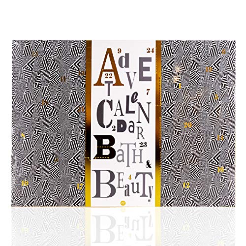 Accentra Calendrier de l'Avent Beauty et Wellness pour femme avec 24 maillots de bain, maquillage, soins du corps et accessoires pour une période de l'avent réconfortante 586 g