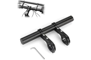 Batheidon Estensione Manubrio Bicicletta prolongateur velo 20 cm, Supporto Manubrio in Lega di Alluminio per GPS, Tachimetro, Supporto Telefono, Compatibile con Manubri da 25,4mm a 31,8mm