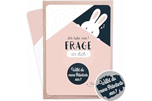 MANAHIA Rubbelkarte Patentante Hase | Willst du meine Patentante sein ? | Rubbellose Karte | Geburt - Taufpatin fragen - Patentante Anfrage - Schwangerschaft verkünden