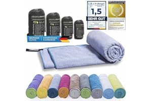 ‎LIGHTDRY LightDry® Original Mikrofaser Sporthandtuch Backpack Reise-Handtuch - Sport & Fitness Badehandtuch saugfähig, leicht & antibakteriell und extrem schnell trocknend