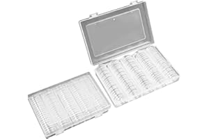 MaxEarn 200 cápsulas de Monedas de 26mm, Caja de Almacenamiento de plástico Transparente para Monedas Especiales, Monedas de colección, Monedas conmemorativas, Monedas de 2 Euros