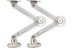 Tuggui Lot de 2 compas à système d’amortissement pour abattants de portes relevables de placard de cuisine
