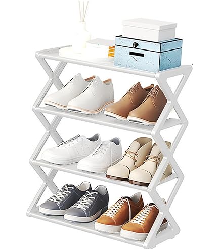 Akloya Étagère à Chaussures Verticale étroite à 7 Niveaux