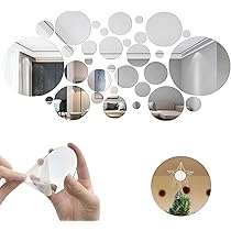 Set 9 Specchi Adesivi Rotondi In Acrilico - Diametri 10/15/18/20 Cm, Per Decorazione Parete Casa