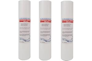 FILTRIACQUAITALIA CARTUCCIA FILTRO ACQUA POLIPROPILENE A SEDIMENTI 10 POLLICI MICRON 1 PER OSMOSI INVERSA DEPURATORE ACQUA SET 3 PEZZI