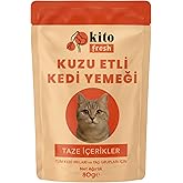 Kito Fresh Kuzu Etli Kedi Yemeği%100 Taze İ&ccedil;erikli Mama 80 g