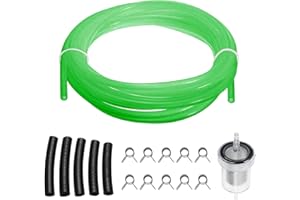 Inscrip Car Fuel Filter Hose Clip Pipe Line Kit, 4M Car Truck Parking Heater Tube, Car Air Parking Heater Tube Part, Car Diesel Heater Fuel Pipe Hose Clip + Fuel Connector Hose for Car Truck Van Boat