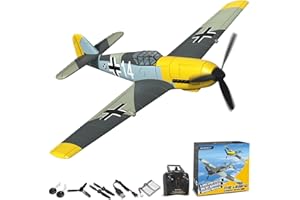 volantexrc Avión RC, Avión de Combate BF109 V2 con Radio Control de 4 Canales RTF, con Alerones, Giroscopio, Acrobacias y 3 Modos para Vuelo Fácil, Aeronave para Hobby para Principiantes y Adultos
