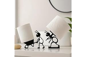 ANWHRIET 2pcs Ant Toilet Roll Paper Holder, 3d Printed Free Standing Toilet Roll Holder, Funny Ant Wheelbarrow Toilet Tissue Holder, Cute Bathroom Decor