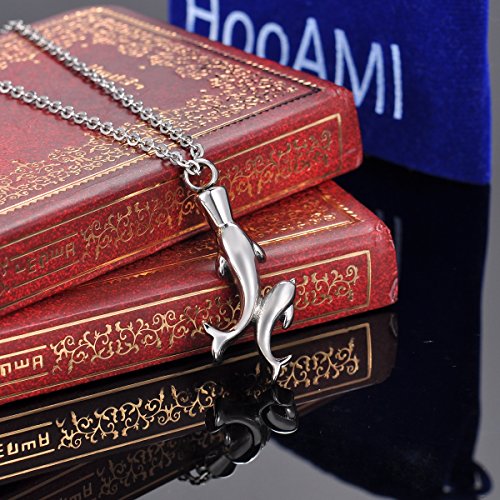 HooAMI-Cremation-Jewellery-Dolphin-Urn-Pendant-Necklace-Memorial-Ashes-Keepsake