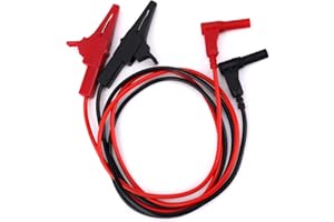 BTFO 2 Pcs Multimeter Test Wires with Insulated Clamps, Heavy Duty Banana Plug to Alligator Clip Test Wires Suitable for Multimeter Field Instruments Electrical Testing Automotive Circuits