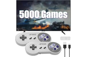 ZOYDP SF900 Retro Games Console, Plug and Play Retro Game Console SF900 HDMI, 4K Retro Game Stick with 2.4G Dual Wireless Controllers, Built in 5000+ Games for TV, Computer, Kids Adultss Gift