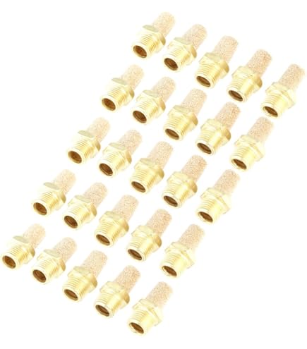 Schalldämpfer aus Sinterbronze mit Messinggewinde Druckluft Pneumatik
