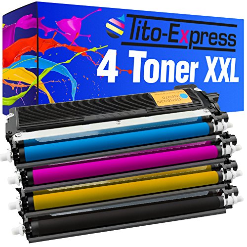 PlatinumSerie® Set 4 Toner-Kartuschen XL kompatibel für Brother TN-230 HL-3040N HL-3040CN HL-3045 CN HL-3070CN HL-3070CW HL-3075 CW MFC-9120CN MFC-9320CW DCP-9010CN MFC-9125 CN MFC-9325 CW