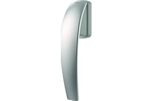 Maniglia Roto Swing standard con logo, argento naturale, lunghezza perno 43 mm